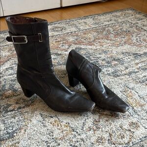 Cole Haan Brown Leather Ankle Boots